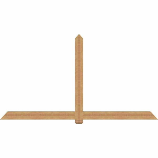 Ekena Millwork Eugene Smooth Timber Gable Bracket, Western Red Cedar, 108"W x 58"H x 1 1/2"D x 5 1/2"F, 13/12 Pitch GBW108X58X0206EUG00SWR - main